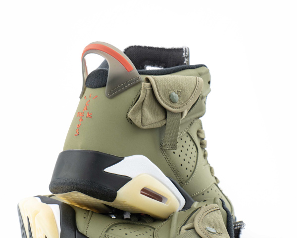 Кроссовки Air Jordan Travis Scott X Air Jordan 6 Retro "Olive" (5023-1) [СС] от магазина vikingsmen.ru