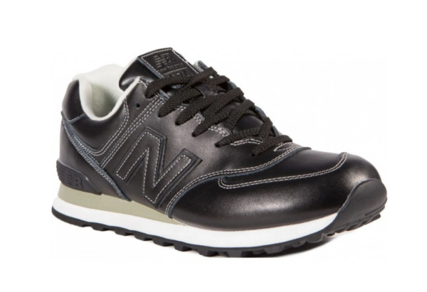 Кроссовки New Balance 574 Leather "Black/White" (М6005-1) от магазина vikingsmen.ru