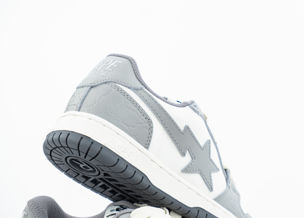 Кроссовки A Bathing Ape Bape Court Sta "Light Grey Cream" (5800-8) |AC| от магазина vikingsmen.ru