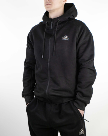 Детальное Изображение Костюм спортивный Adidas большой размер на флисе (3126-3)