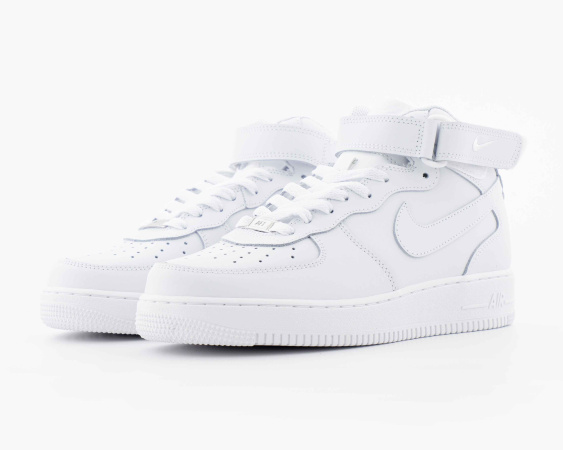 Кроссовки Nike Air Force 1 Mid ’07 Triple White (5000-2) от магазина vikingsmen.ru