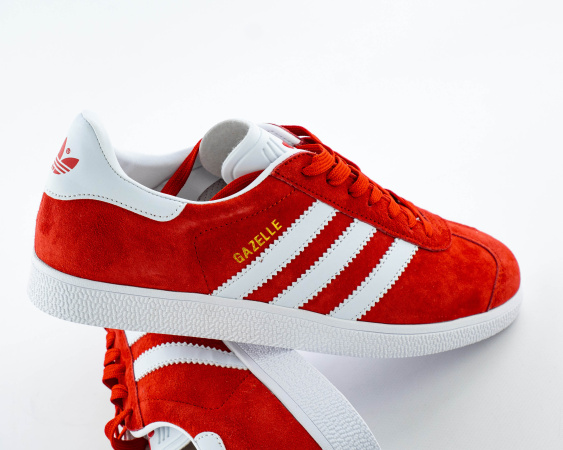 Кроссовки Adidas Gazelle "Collegiate Burgundy White" (045-6) от магазина vikingsmen.ru