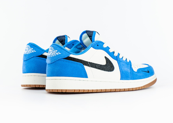Кроссовки Nike Air Jordan 1 Low "Blue/White" (9602-6) от магазина vikingsmen.ru