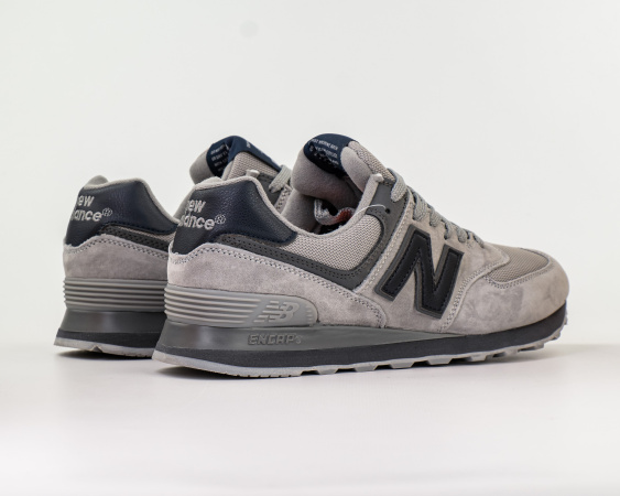Кроссовки New Balance 574 "Gray/Dk.Blue" (417-6) от магазина vikingsmen.ru