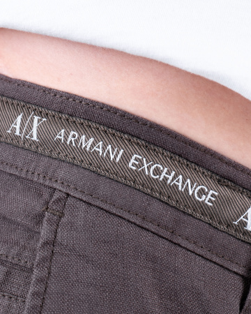 Шорты лен мужские Armani Exchange (21037509) (48 (W32), Коричневый, 48 (M))
