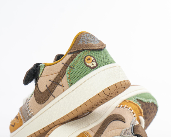 Детские кроссовки Zion Williamson x Air Jordan 1 Retro Low OG "Voodoo" (С593-1) от магазина vikingsmen.ru