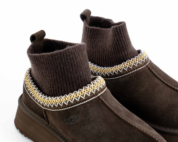 Угги UGG Tazz Knit Platform Chocolate (163-2) от магазина vikingsmen.ru