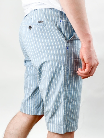 Шорты мужские в полоску (891082) (M, Голубой)