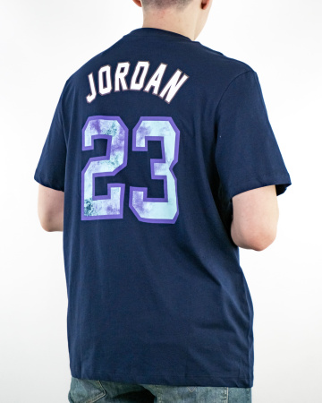 Футболка Nike Jordan с крупной эмблемой на груди (21039160) (L, Темно-синий)