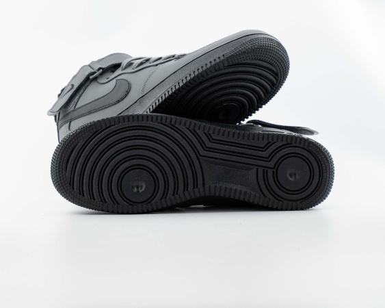 Кроссовки Nike Air Force 1 Mid "Grey/Black" с мехом (M513-2)|AA1| от магазина vikingsmen.ru