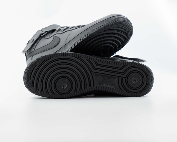 Кроссовки Nike Air Force 1 Mid "Grey/Black" с мехом (M513-2)|AA1| от магазина vikingsmen.ru