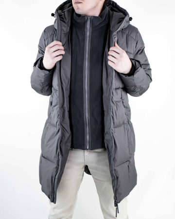 Куртка зимняя удлиненная Armani Exchange (77-138) (M, Серый)