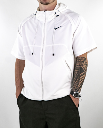 Костюм спортивный Nike (спортивная футболка+шорты) (78804)) (M, Белый/Черный)