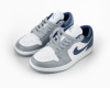 Кроссовки Nike Air Jordan 1 Low WMNS "Stealth French Blue" (М5526-50) [СС] от магазина vikingsmen.ru