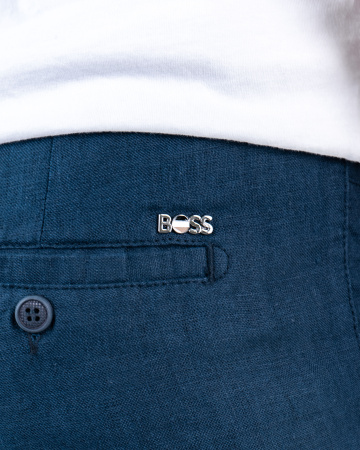 Шорты лен мужские Boss (21037508) (46-48 (W31), Темно-синий, M)