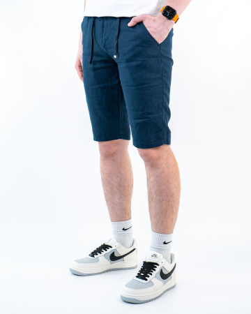 Шорты лен мужские Boss (21037508) (46-48 (W31), Темно-синий, M)