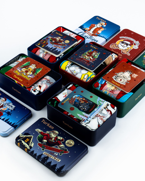 Анонс Изображения Носки подарочные в металлической упаковке (3 шт) (21036993)