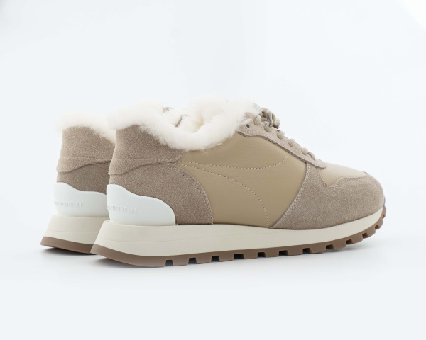 Кроссовки зимние с мехом "Beige/White" (V38-4) от магазина vikingsmen.ru