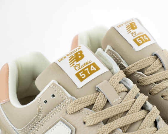 Кроссовки New Balance 574 "Beige/White/Rose" (890-7)[СС] от магазина vikingsmen.ru