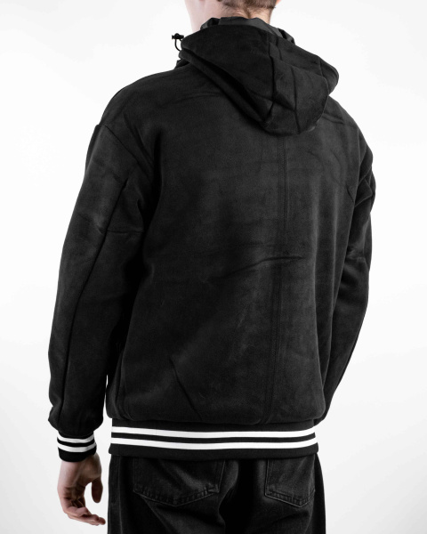 Ветровка мужская с капюшоном Adidas (1956)) (XL, Черный)