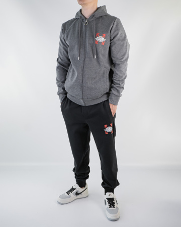 Костюм спортивный Off White D.Face (07-1022) (L, Серый)