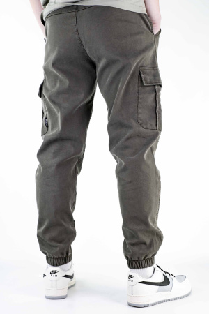 Джоггеры мужские на флисе (95004) (XL, Зеленый)