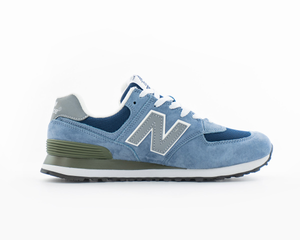 Кроссовки New Balance 574 "Blue/White/Olive" (417-26) от магазина vikingsmen.ru
