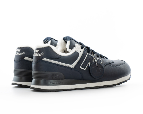 Кроссовки New Balance 574 "DK. Blue" зимние (479-6) от магазина vikingsmen.ru