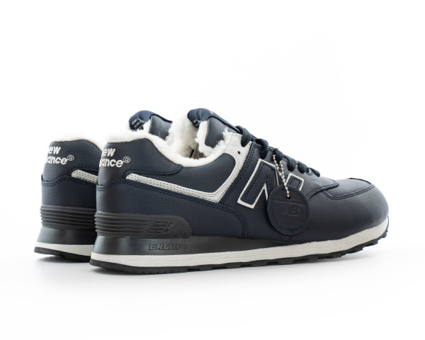 Кроссовки New Balance 574 "DK. Blue" зимние (479-6) от магазина vikingsmen.ru