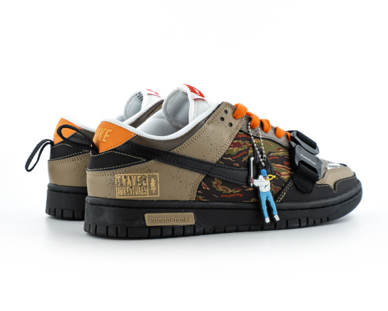 Кроссовки PandaPrank x Dunk Low Custom "Travel Adventure" (100-6) от магазина vikingsmen.ru