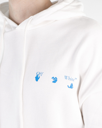 Худи "Off White" принт "ладони" (97485) (XL, Белый)