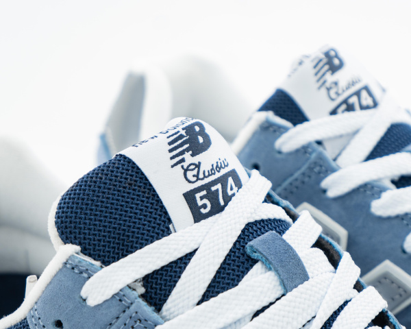 Кроссовки New Balance 574 "Blue/White/Olive" (417-26) от магазина vikingsmen.ru