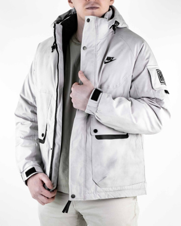 Куртка зимняя с капюшоном Nike (5315) (M, Белый)