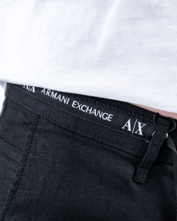 Шорты лен мужские Armani Exchange (21037509) (48-50 (W33), Черный, 50 (L))
