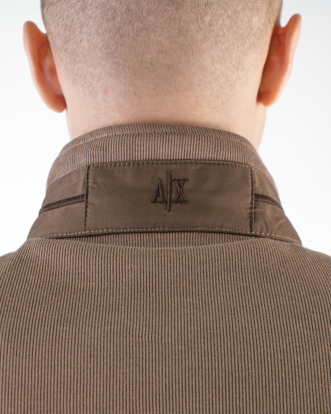 Кофта на замке Armani Exchange (07-613)) (L, Коричневый)