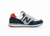 Кроссовки New Balance 574 "LT.Grey/DK.Blue/White/Red" (477-10) от магазина vikingsmen.ru