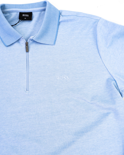 Рубашка-поло Hugo Boss (Мерсеризованный хлопок) (93340) (M, Голубой)