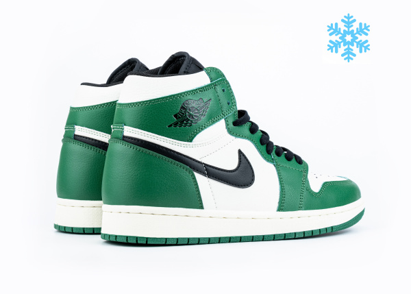 Кроссовки Nike Air Jordan 1 Retro High OG "Pine Green" с мехом (525-22)|CB| от магазина vikingsmen.ru