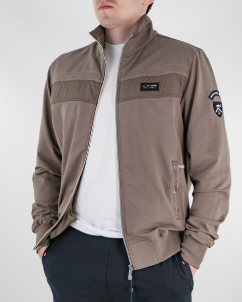 Костюм спортивный мужской Paul&Shark (4102-ТК)) (XXL, Хаки/Черный)