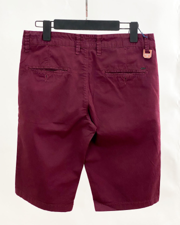 Шорты льняные (891135) (M, Бордовый)