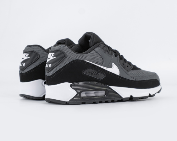 Кроссовки Nike Air Max 90 "Grey/Black/White" (806-8) [СС] от магазина vikingsmen.ru