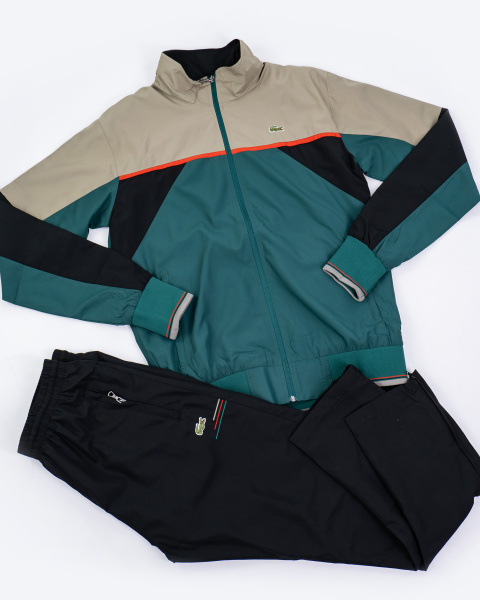 Костюм спортивный Lacoste (6029) (XXL, Зеленый-черный-хаки, 58 (XXL))