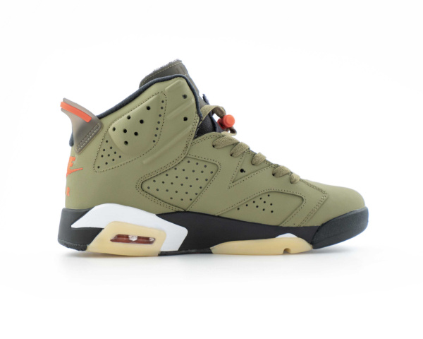 Кроссовки Air Jordan Travis Scott X Air Jordan 6 Retro "Olive" (5023-1) [СС] от магазина vikingsmen.ru
