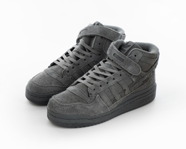 Кроссовки Adidas Forum Mid "GREY" с мехом (555-1) от магазина vikingsmen.ru