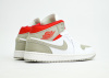 Кроссовки Nike Air Jordan 1 Mid "White/Grey/Red" (M5525-1) |AA| от магазина vikingsmen.ru