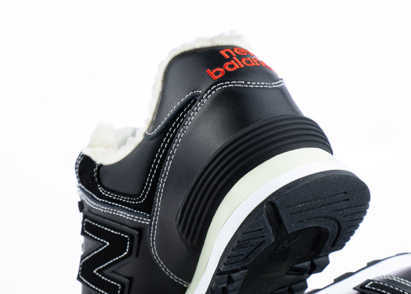 Кроссовки New Balance 574 "Black/White" с мехом (901-1) |CC| от магазина vikingsmen.ru