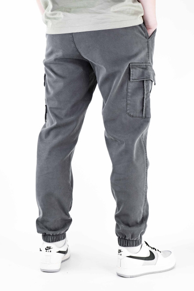 Джоггеры мужские на флисе (95004) (L, Темно-серый)