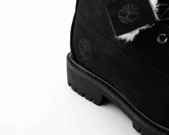 Ботинки Timberland 6 Inch Premium Boot "BLACK" с мехом (237-1) от магазина vikingsmen.ru
