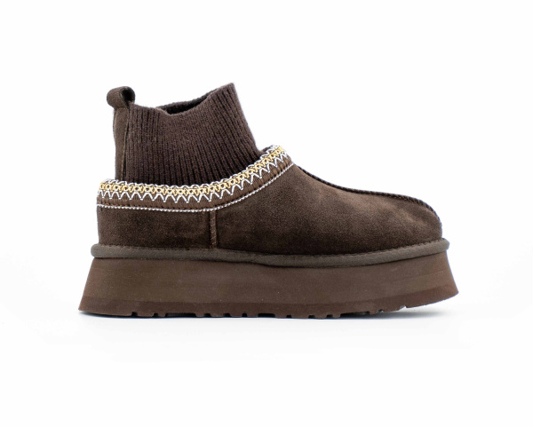 Угги UGG Tazz Knit Platform Chocolate (163-2) от магазина vikingsmen.ru