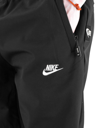 Брюки спортивные мужские Nike на флисе (8509-3) (6XL, Черный)